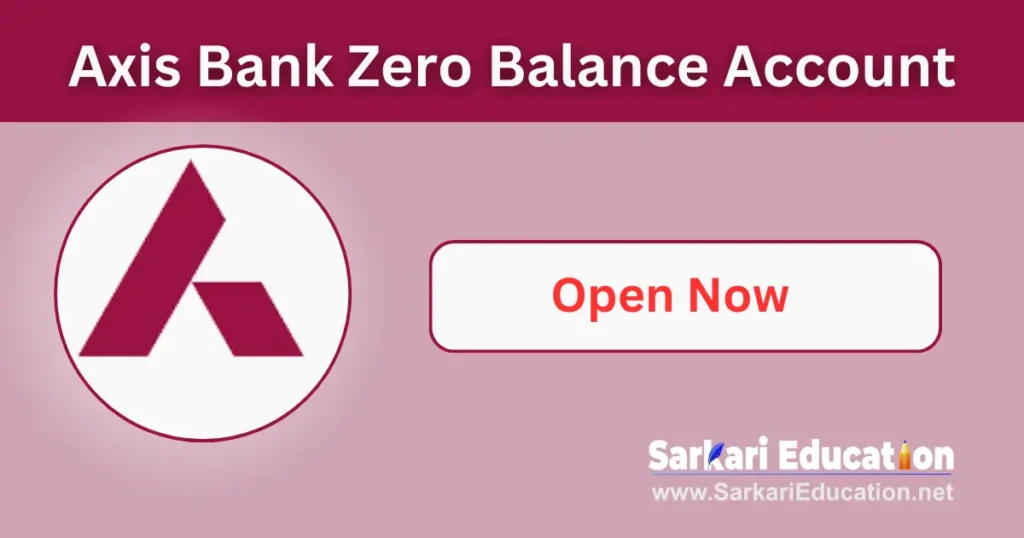 Axis Bank Zero Balance Account Opening 2026 Full Guide Axis Bank Zero Balance Account