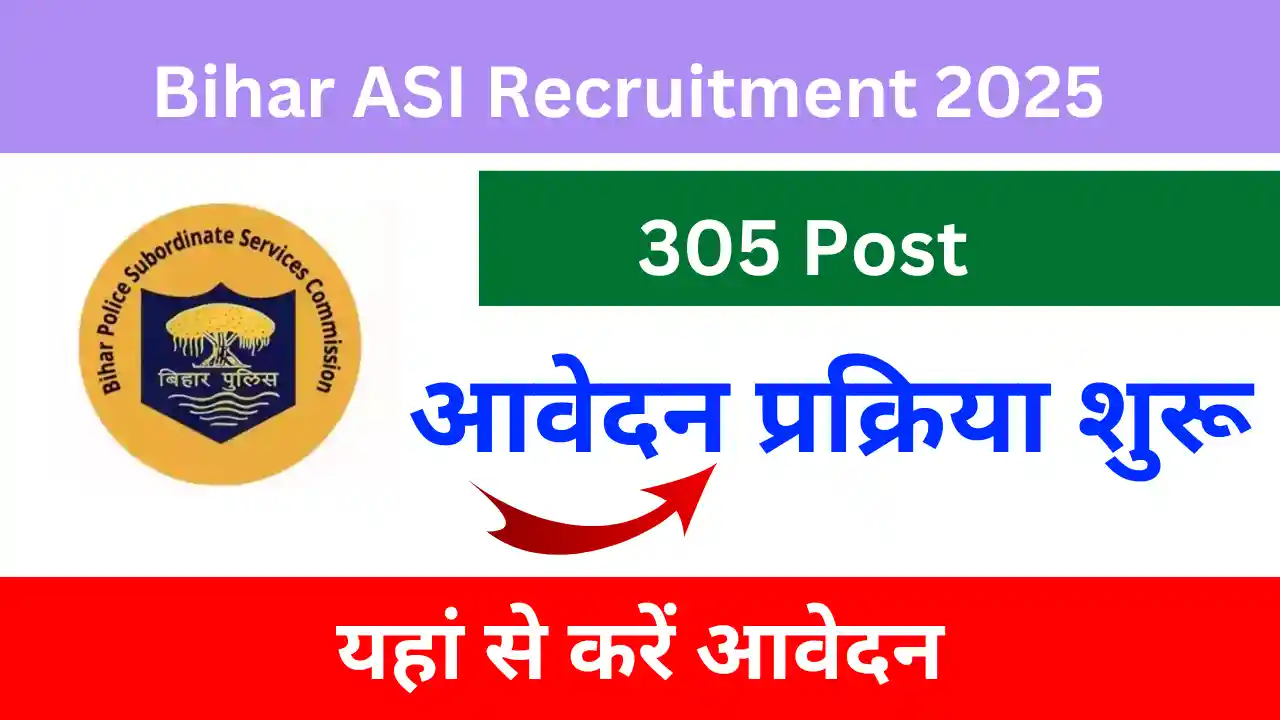 Bihar ASI Recruitment 2025